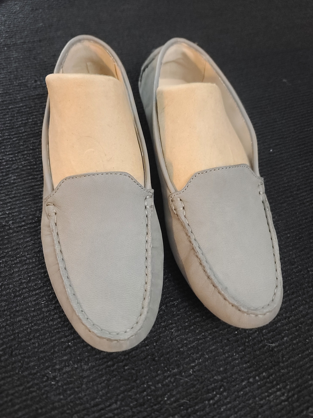 Cole Haan Light Gray Espadrille Slip-On Loafers